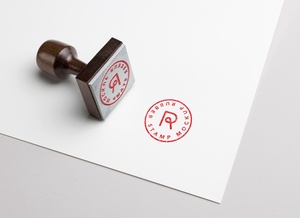 Rubber Stamp Logo / Typography Mockup
