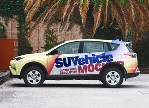 SUV Car Vehicle Branding Mockup
