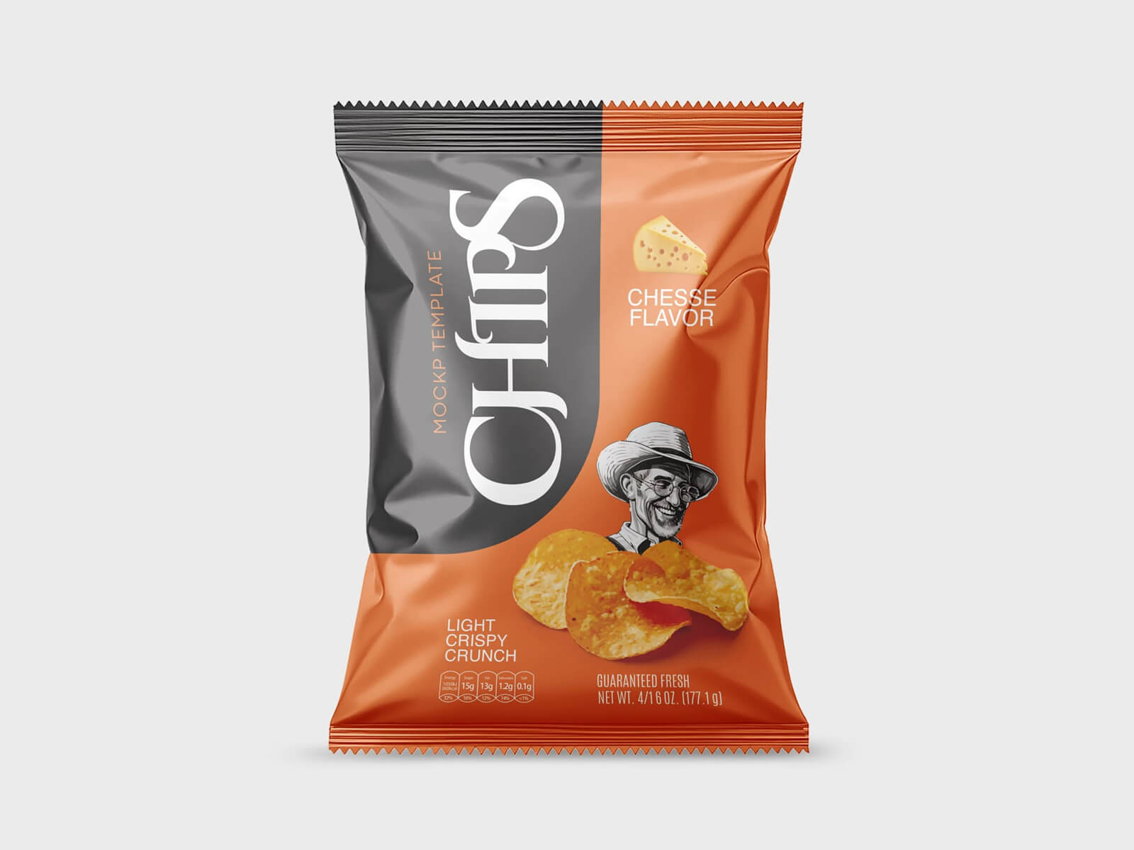 Salty Snack Chips Packet / Bag Mockup