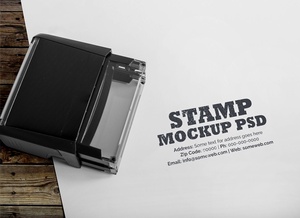 Self-Inking Rubber Stamp Mockup