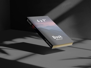 Shadow 6 x 9 Inches Hardcover Book Title Mockup