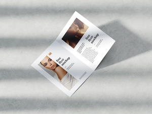 Shadow A5 Bi-Fold Brochure Mockup
