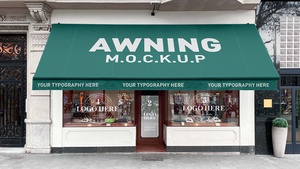 Shop Awning & Window Logo Mockup