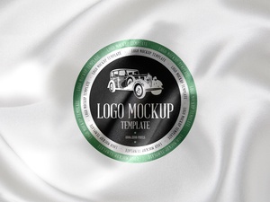 Silk Fabric Logo Mockup
