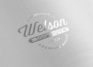 Серебряная фольга печать логотип