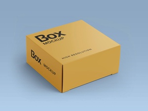Einfacher Produktbox -Mockup -Set