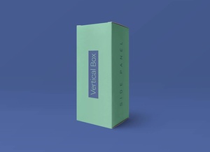 Maqueta de embalaje de caja vertical simple