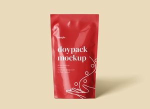 Simple Doypack Stand-Up Pouch Mockup