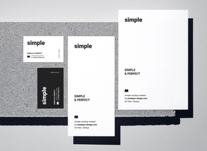 Simplistic Stationery Mockup