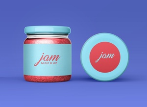 Small Jam Bottle Mockup Set