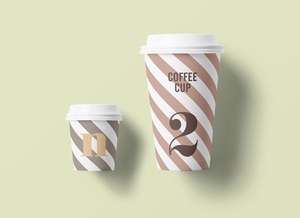 Small & Large Size Paper Cup Mockup