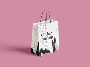 Small Paper Gift Bag Mockup Set