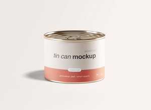 Medium Size Food Tin Can Mockup