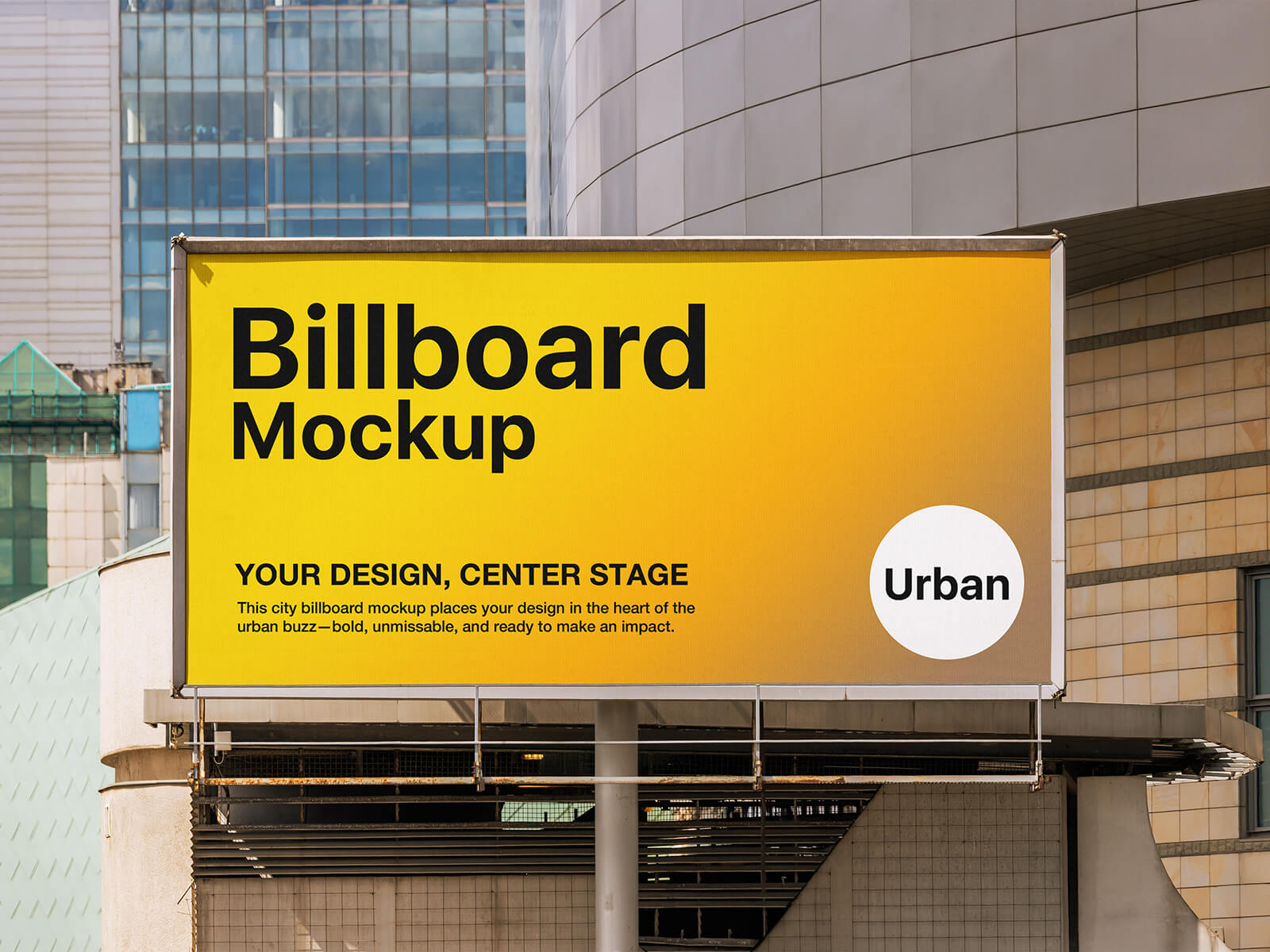 Small Urban Billboard Mockup