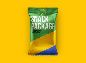 Snack Aluminium Pouch Packaging Mockup