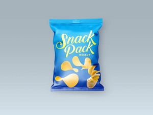 Snack Pack Chips Packaging Mockup Set