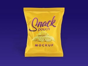 Snack Pouch Packaging Mockup