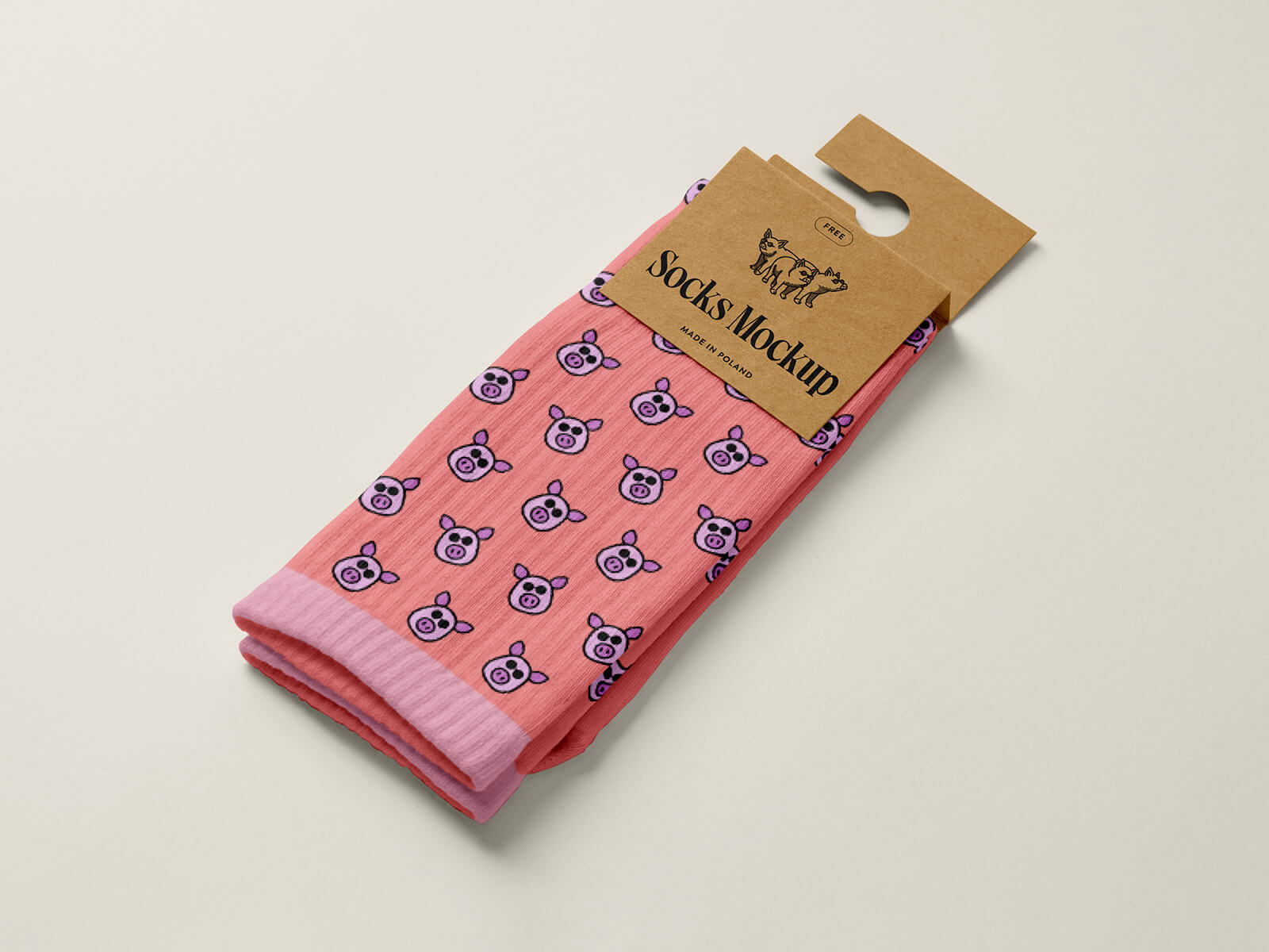Socken mit Anhänger Mockup