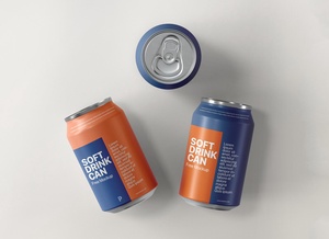 Soft / Fizzy Drink Tin Can Mockup
