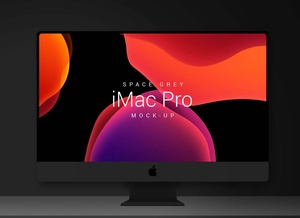 スペースグレー5K Apple iMac Proモックアップ