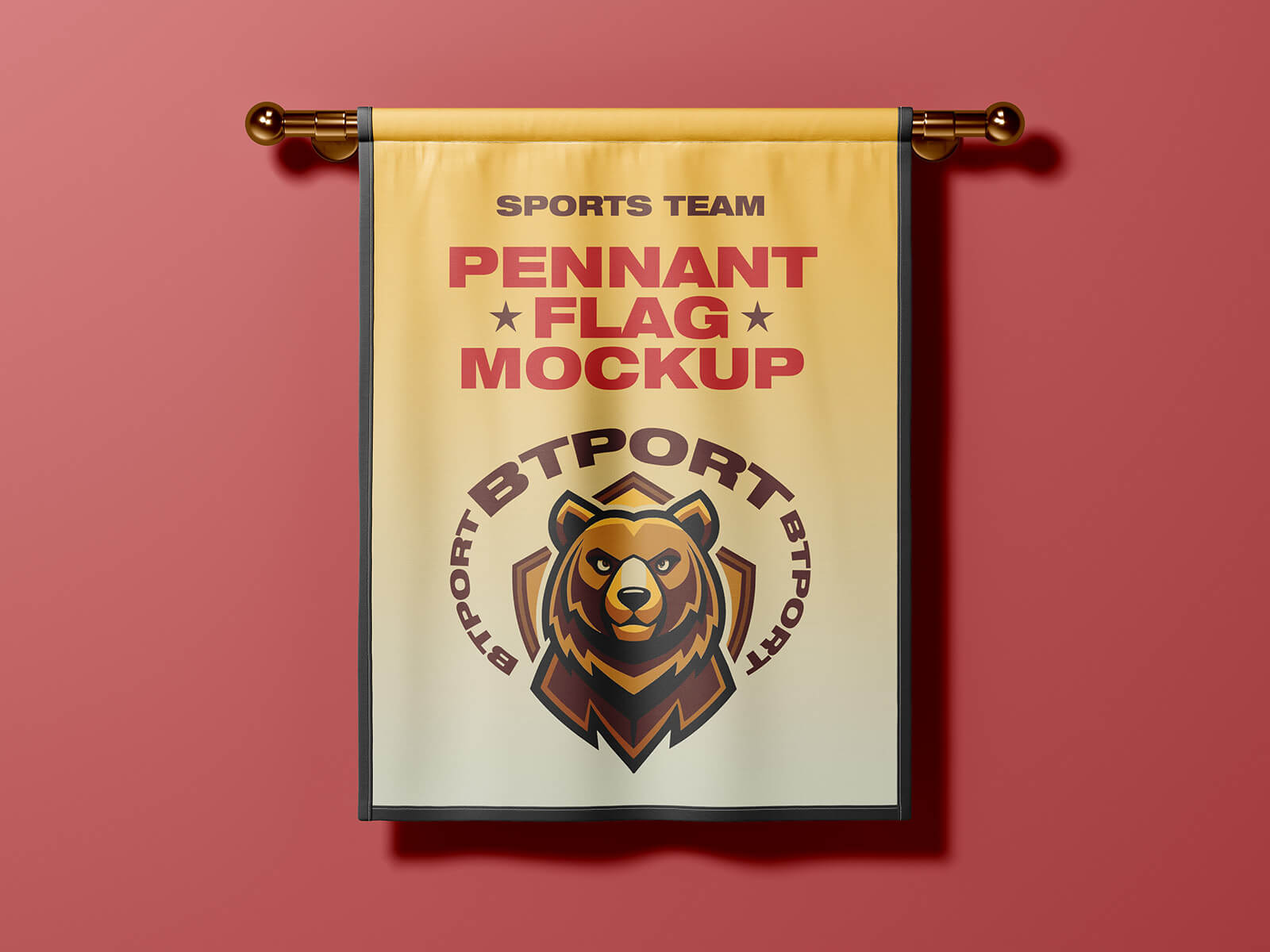 Maqueta de bandera del equipo deportivo