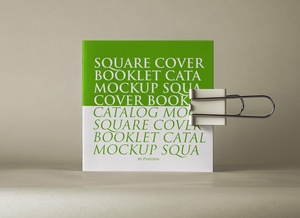 Square Booklet / Catalogue Title Mockup