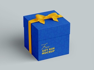 Square Gift Box Mockup Set