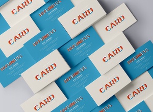 Stacked Business Card Mockup File