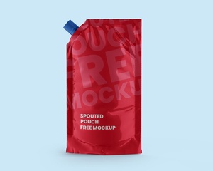 Stand Up Spouted Doypack Pouch Mockup
