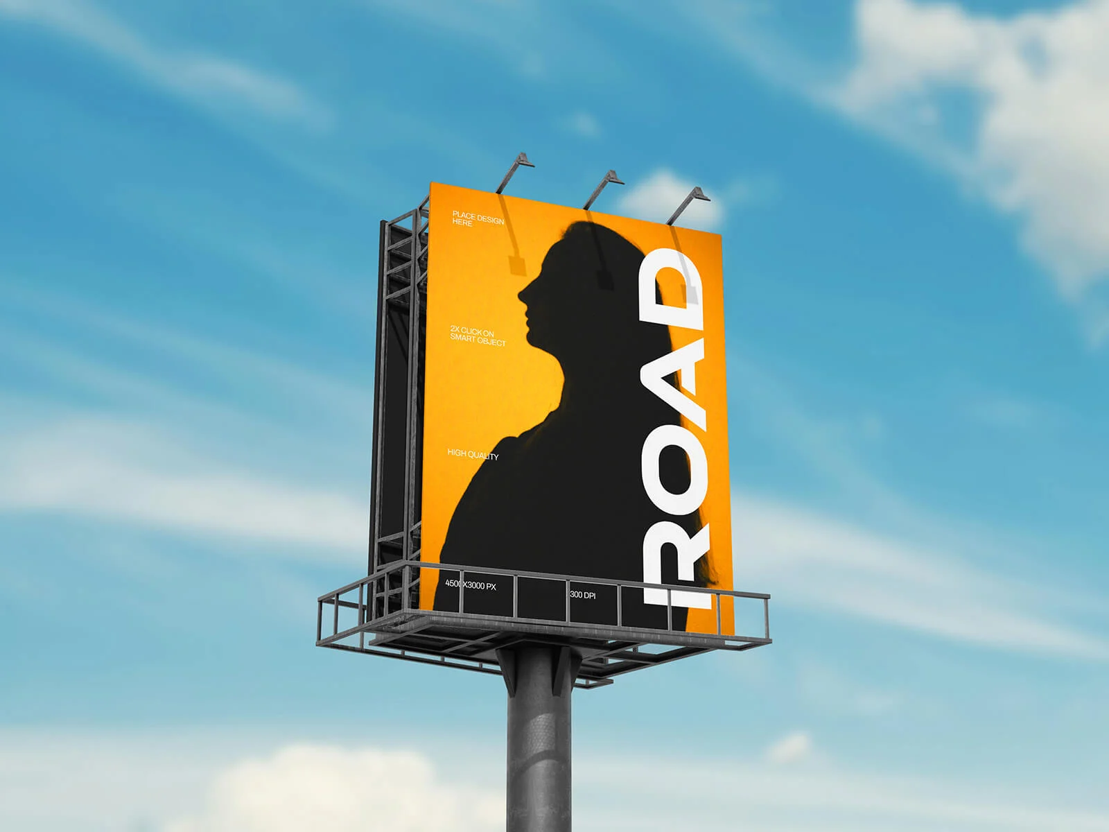 Eigenständiges vertikales Billboard-Mockup