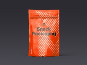 Standing Pouch Snack Food Packaging Mockup Set