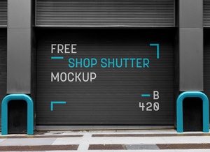 Steel Shop Shutter Mockup