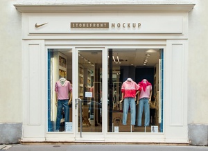 Clothing Brand Storefront Logo Mockup