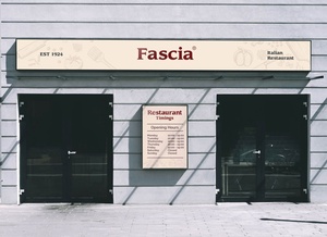 Storefront Shop Fascia With Poster Mockup