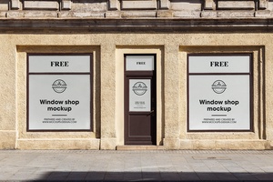 Storefront Shop Window Logo Mockup