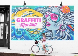 Street Mural Wall Art / Graffiti Mockup
