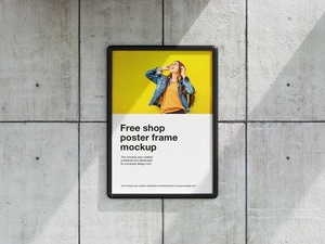 Street Poster With Frame Mockup Set