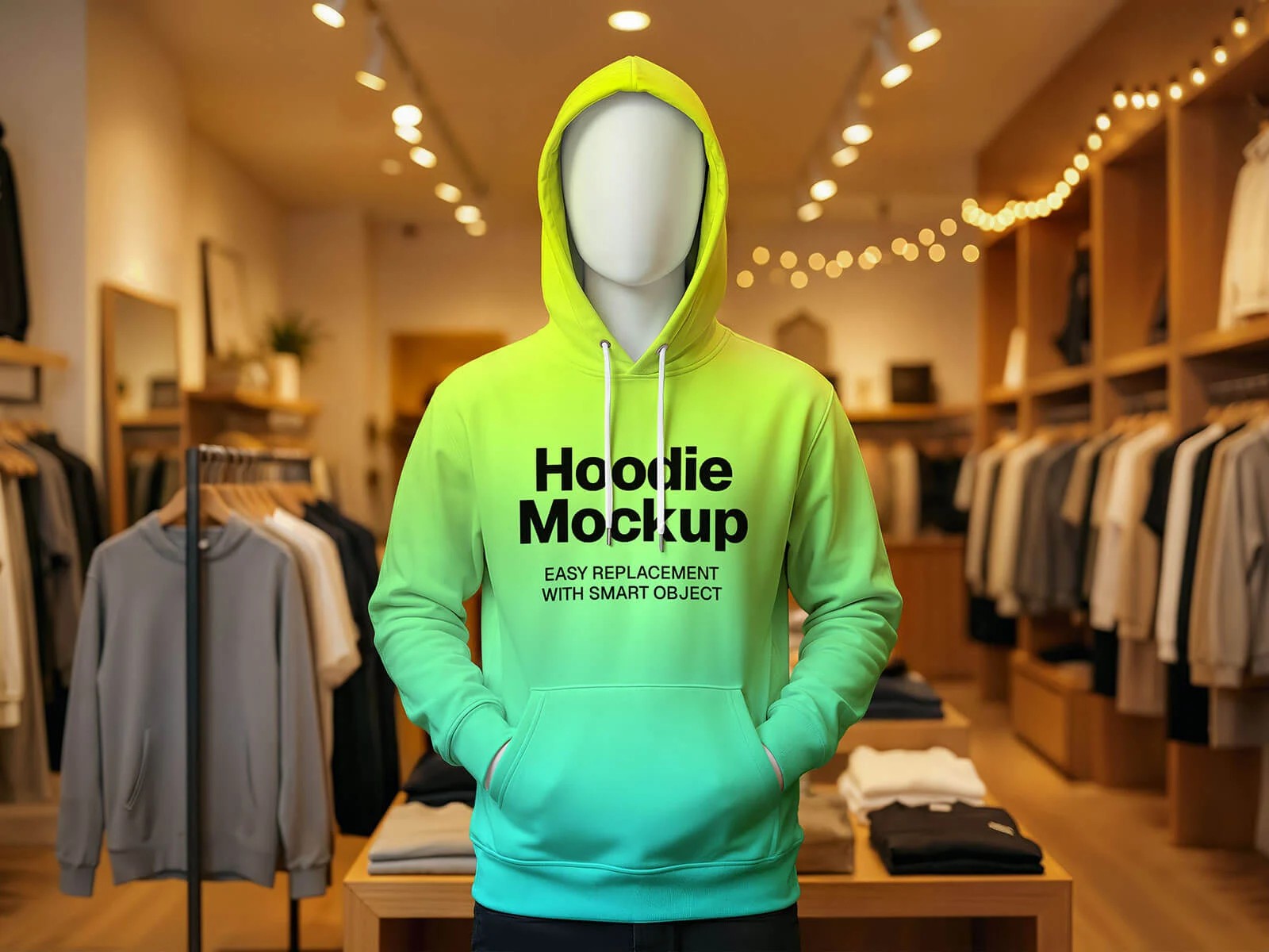 Unisex Mannequin Hoodie Mockup