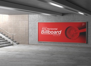 Subway Horizontal Billboard Mockup