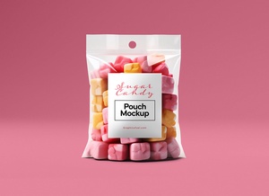 Sugar Candy Standing Pouch Mockup