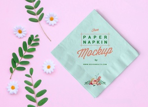 Table Paper Napkin Mockup