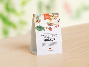 Table Tent Menu Mockup Set