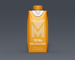 Tetra Milk Box Packaging Mockup Set