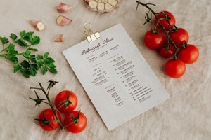 Текстурированная бумага A4 Меню / макчик рецепта приготовления пищи