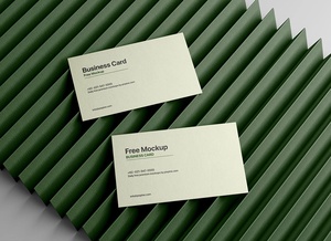 Maqueta de tarjetas de negocios de papel texturizado