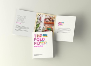Three Fold Brochure Mockup