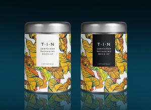 Tin Can Label Packaging Mockup