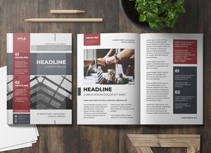Title & Inner Pages A5 Magazine Mockup