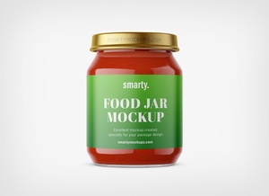 Томатный соус / Pur�e Jar Mockup