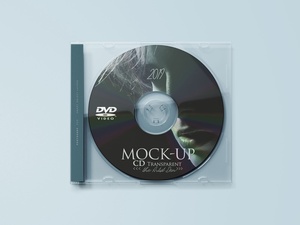Transparent CD Cover & Disc Mockup